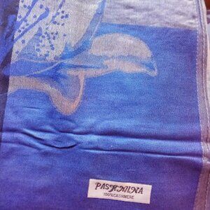 Pashmina Cashmere Purple-Blue Wrap/Stole